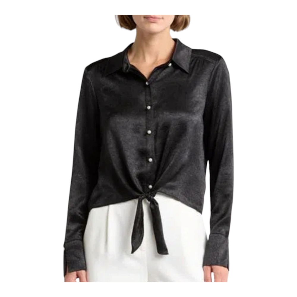 Pleione Elegant Black Blouse